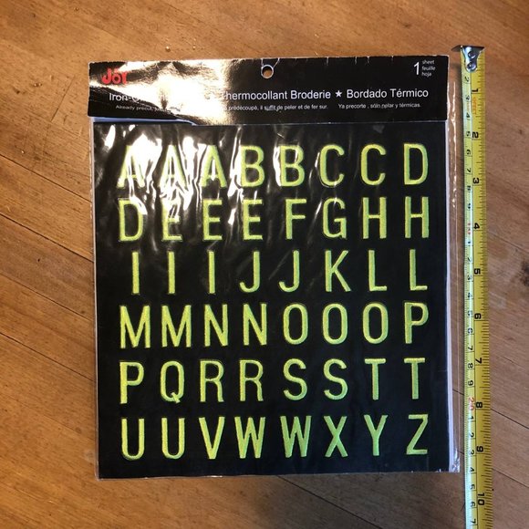 Lime Green Block Letter Sheet - Picture 1 of 4